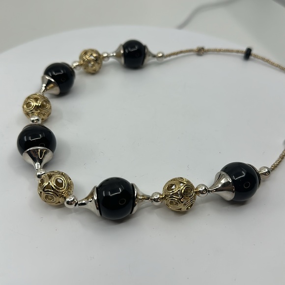 RLM Studio Elegance 20” Sterling Silver & 18k Gold-Plated Lace Bead Necklace - Picture 11 of 12